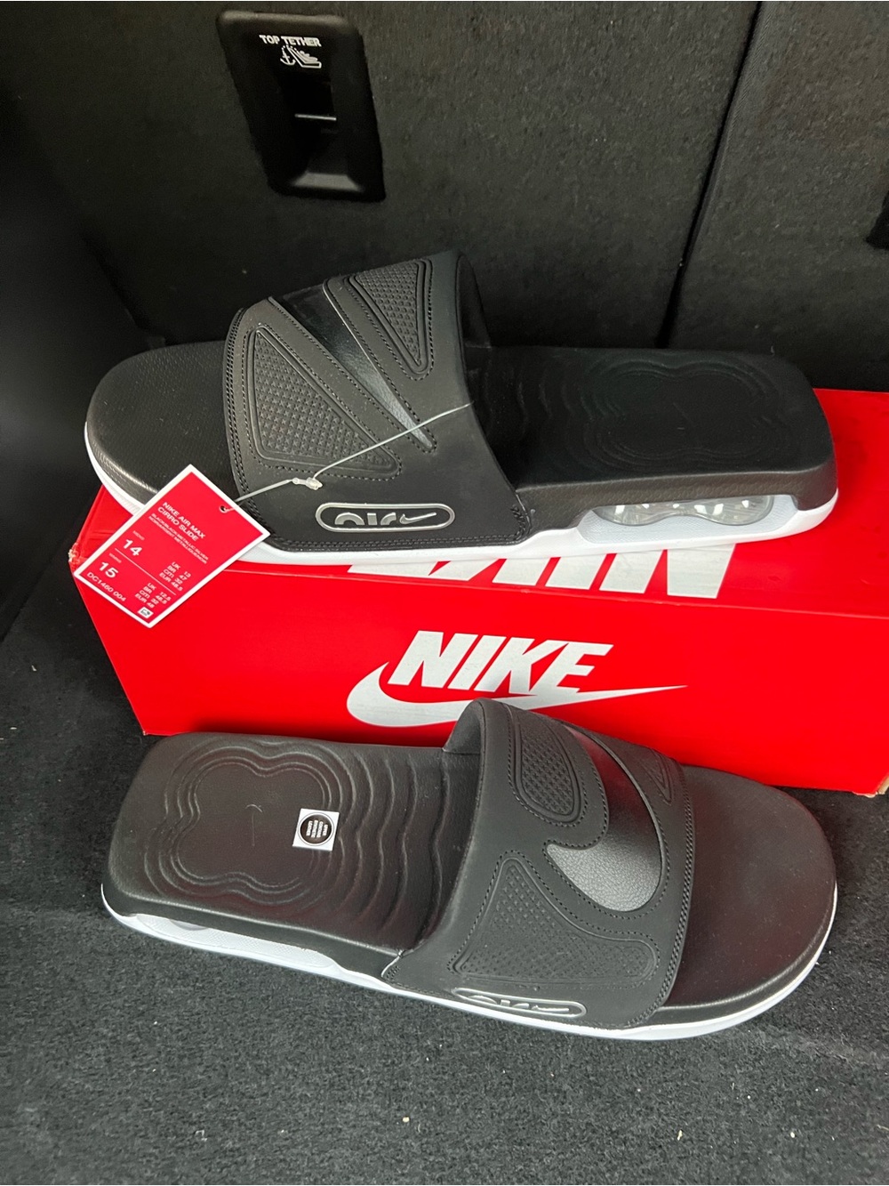 Nike Air Max Cirro Slide ~ Black / White ~ (DC1460-004) Size 14M/15M New In Box!